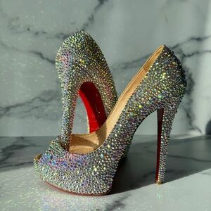 Christian Louboutin Lady Peep AB Unicorn Strass Crystal Pump Size EU 36 / US 6